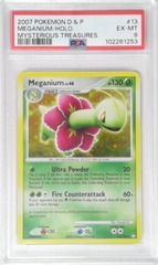 V1870: 2007: Meganium: 13/123: Mysterious Treasures: D & P: PSA: 6: EX-MT: 102261253